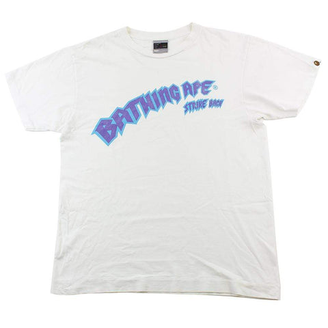 Bape 'Strike Back' Text Tee White