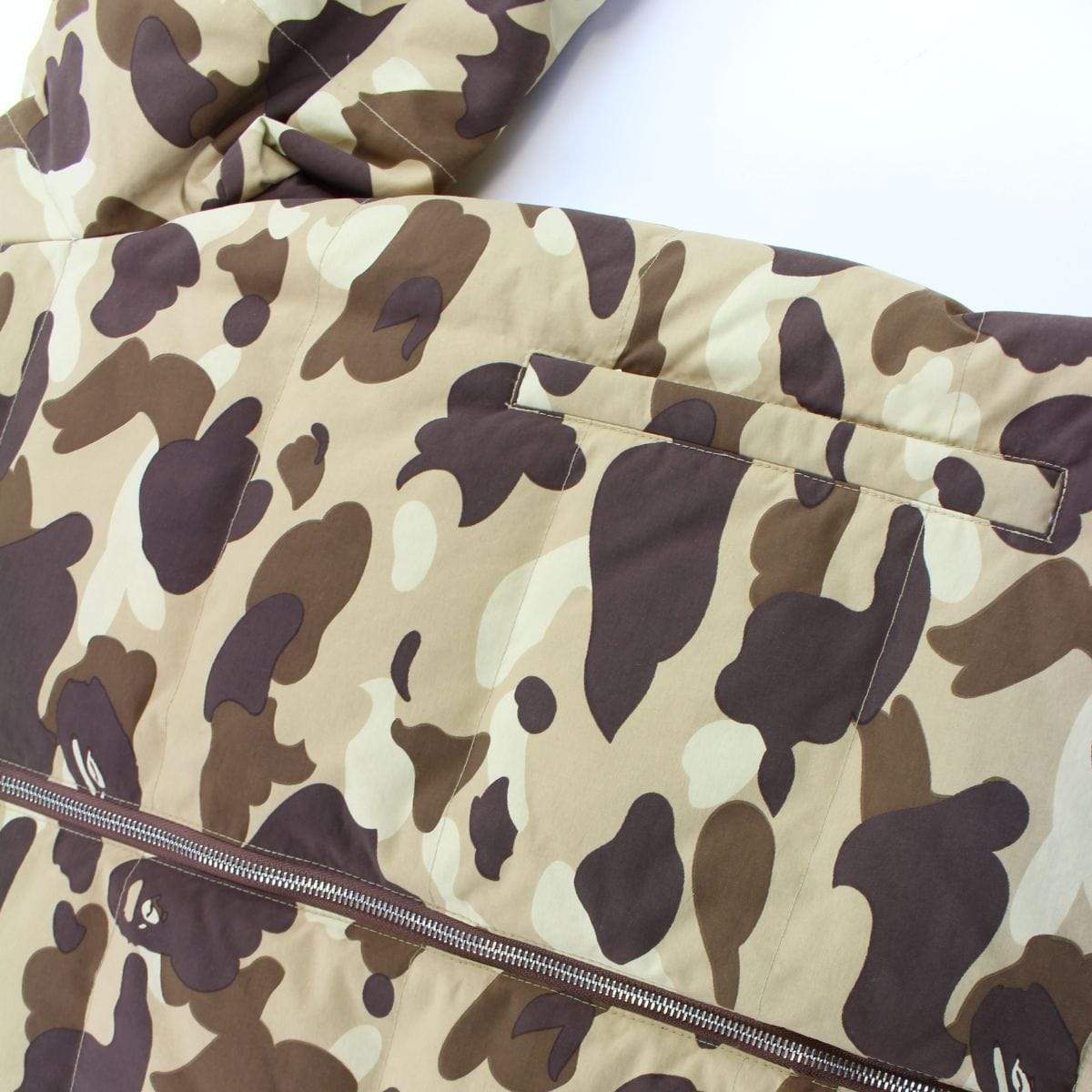 Bape Desert Camo Reversible Puffer Black leather - SaruGeneral