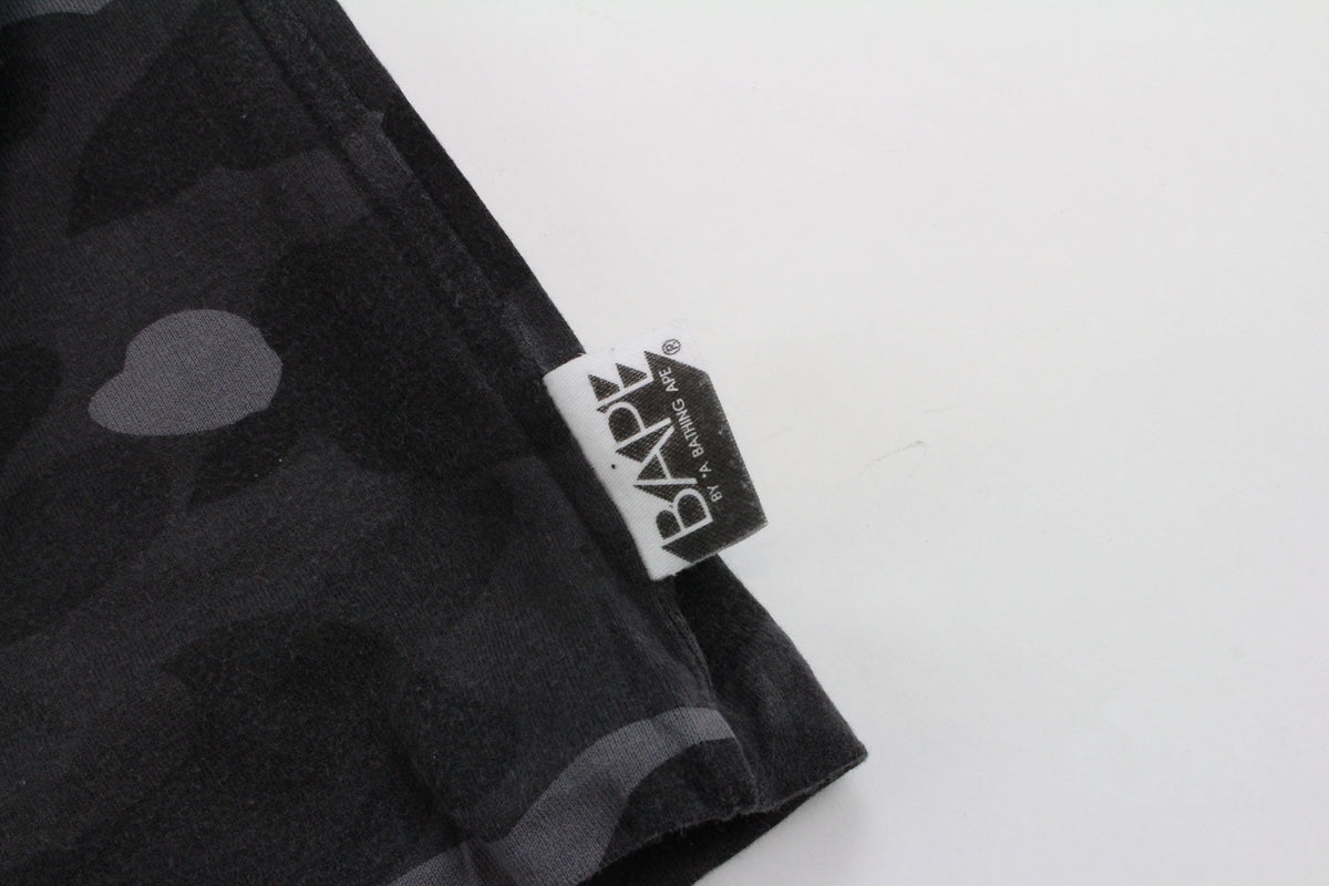 Bape Text Black Camo Reverse White Camo LS - SaruGeneral