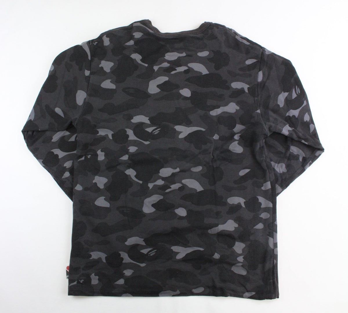 Bape Text Black Camo Reverse White Camo LS - SaruGeneral