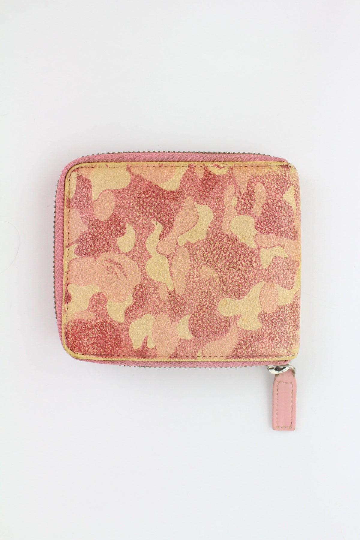 Bape abc pink camo leather wallet - SaruGeneral