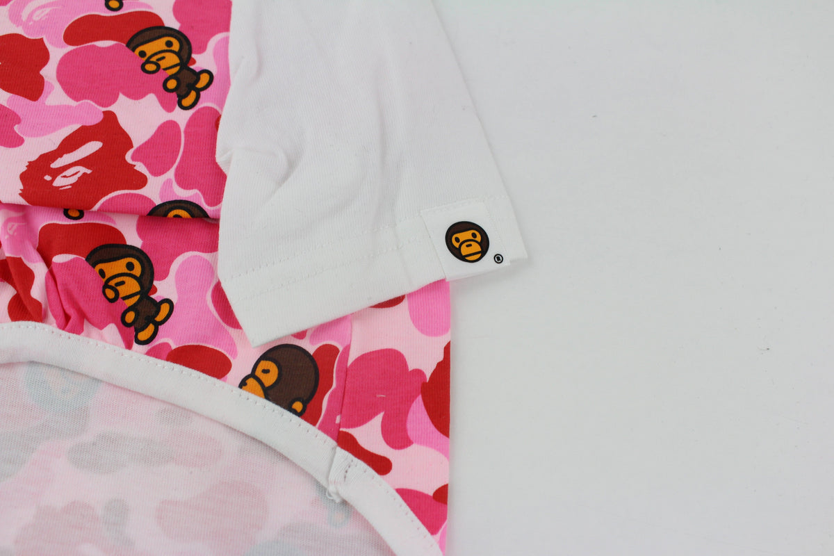Bape abc pink milo camo dog onsie - SaruGeneral