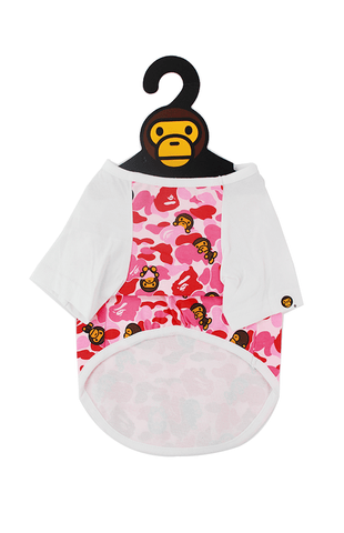 Combinaison Bape ABC rose camouflage Milo pour chien