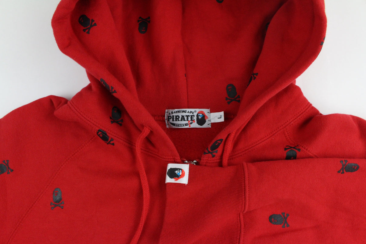 Bape pirate store Allover jacket Red - SaruGeneral