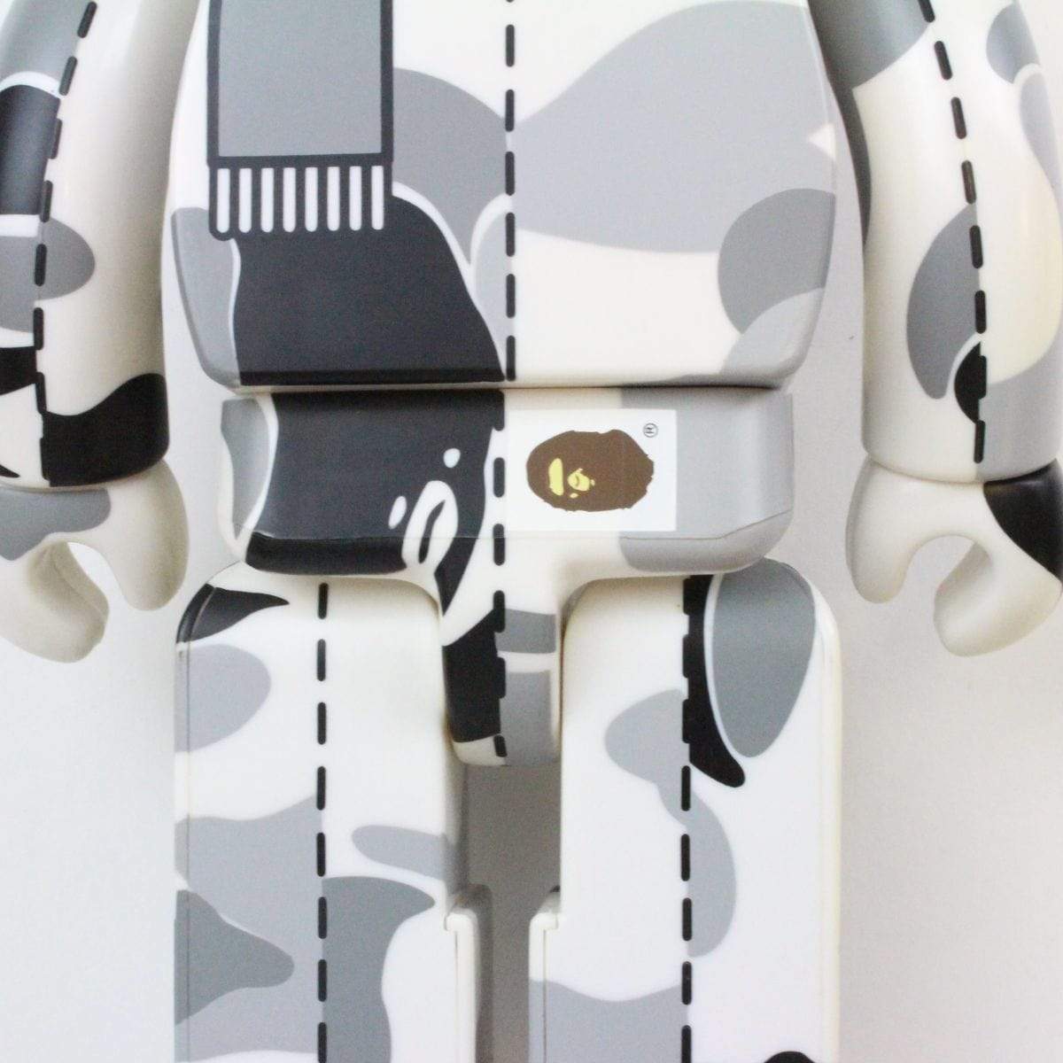 Bape x Be@rbrick Grey Camo 400% Figure - SaruGeneral