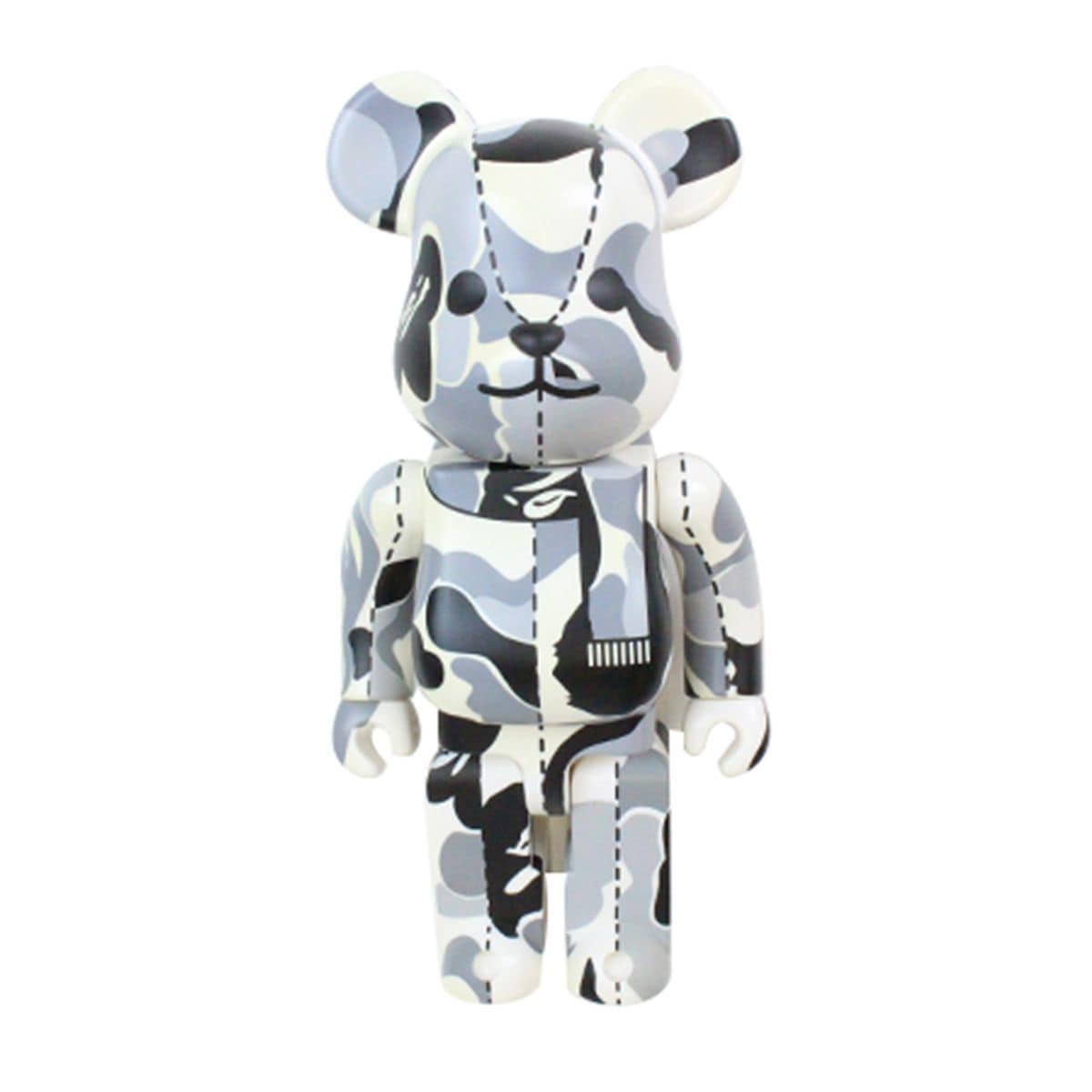 Bape x Be@rbrick Grey Camo 400% Figure - SaruGeneral