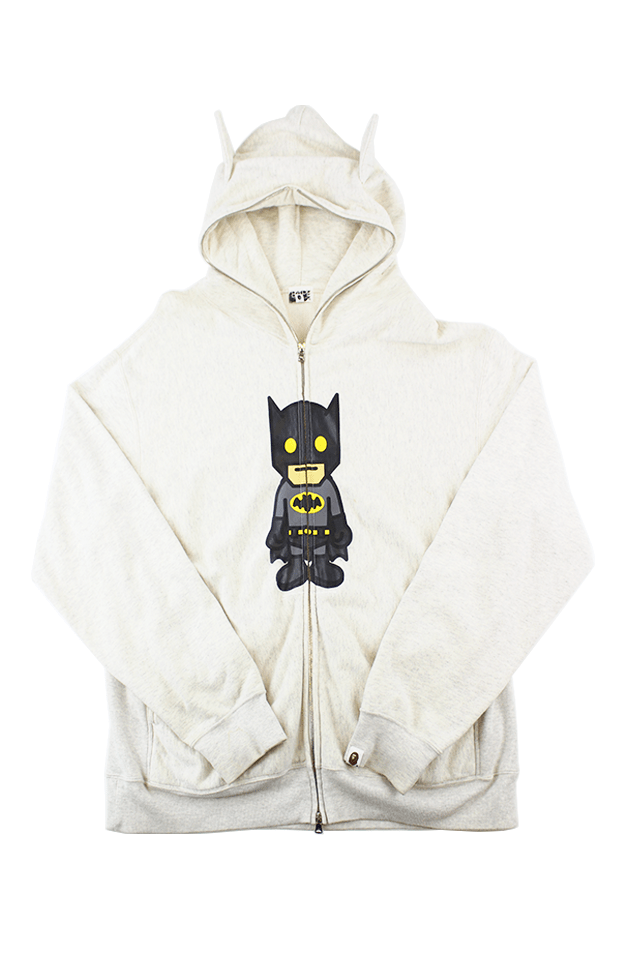Bape x DC Batman Fullzip Hoodie Grey - SaruGeneral