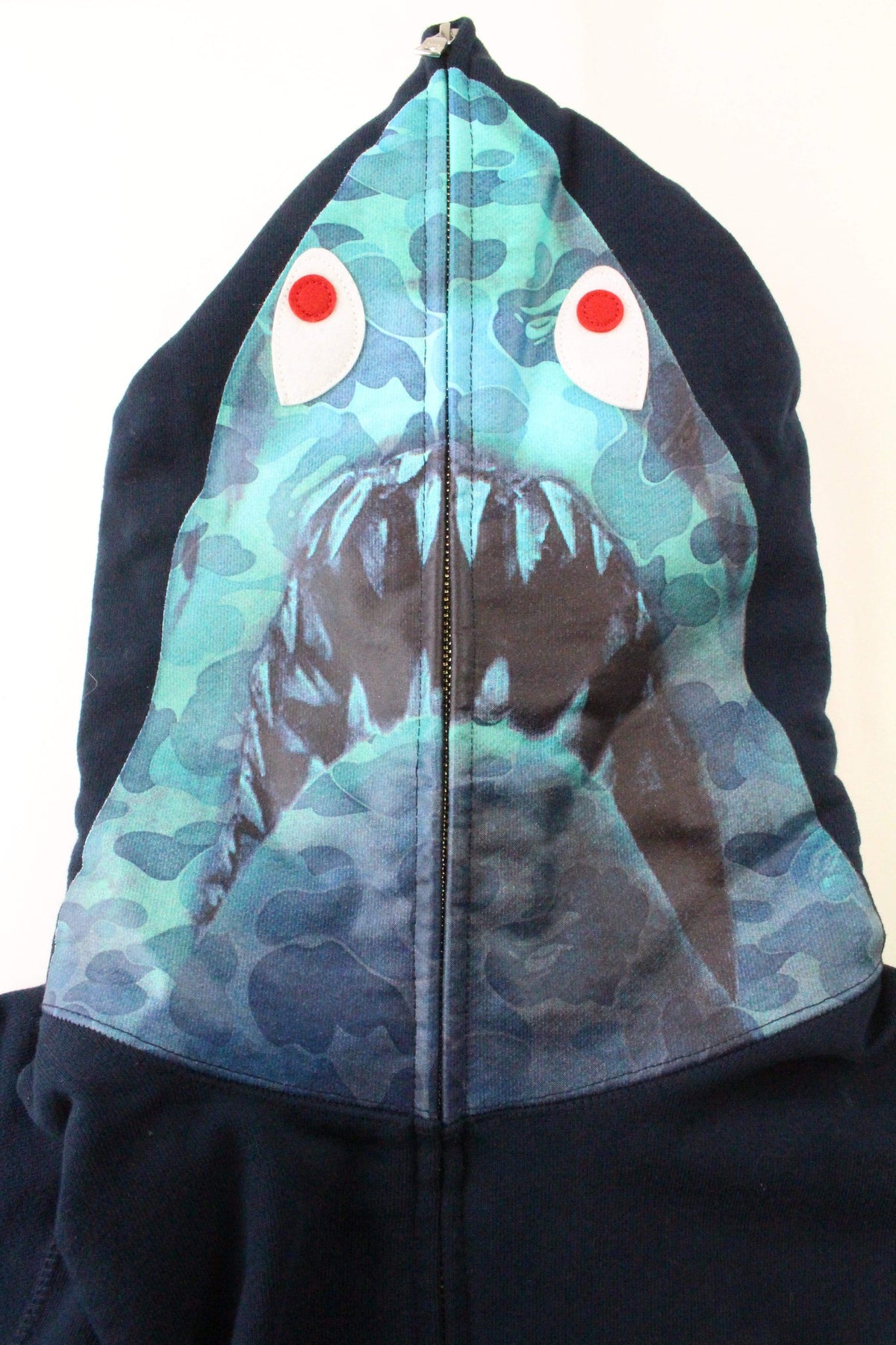 Bape x Jaws Shark Hoodie Navy - SaruGeneral