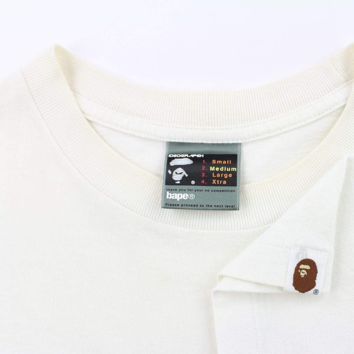 Bape x Kaws Ape Face Logo Tee White - SaruGeneral