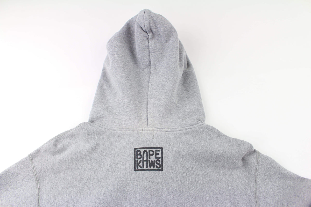Bape x Kaws Milo Fullzip Hoodie Grey - SaruGeneral