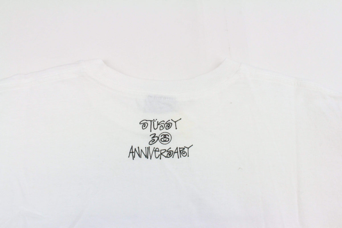 Bape x Stussy ABC Green Camo Tee White - SaruGeneral