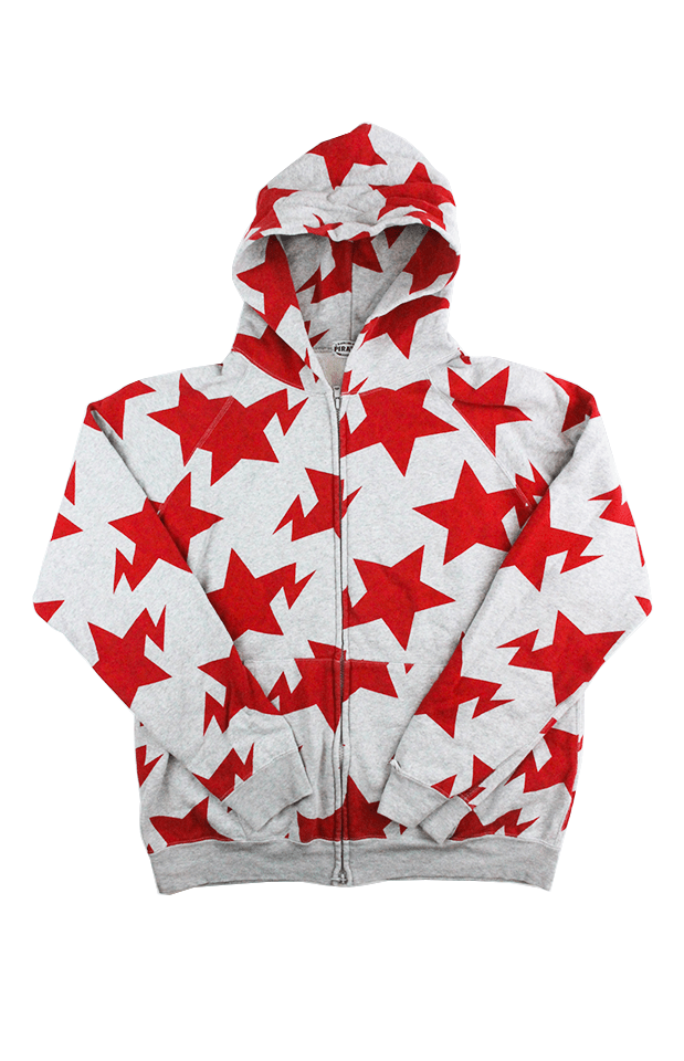 Bapesta Red Star Hoodie Grey - SaruGeneral