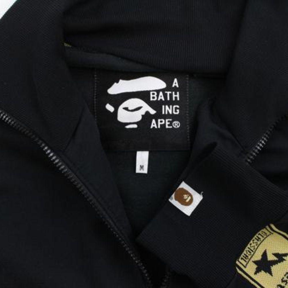 Bapesta Strip Zip Up Jacket Black - SaruGeneral