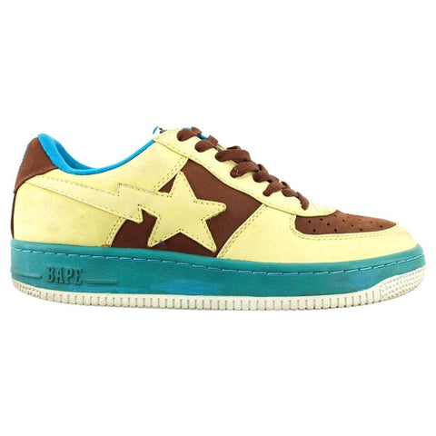 Bapesta Tan Bleu Marron Nubuck