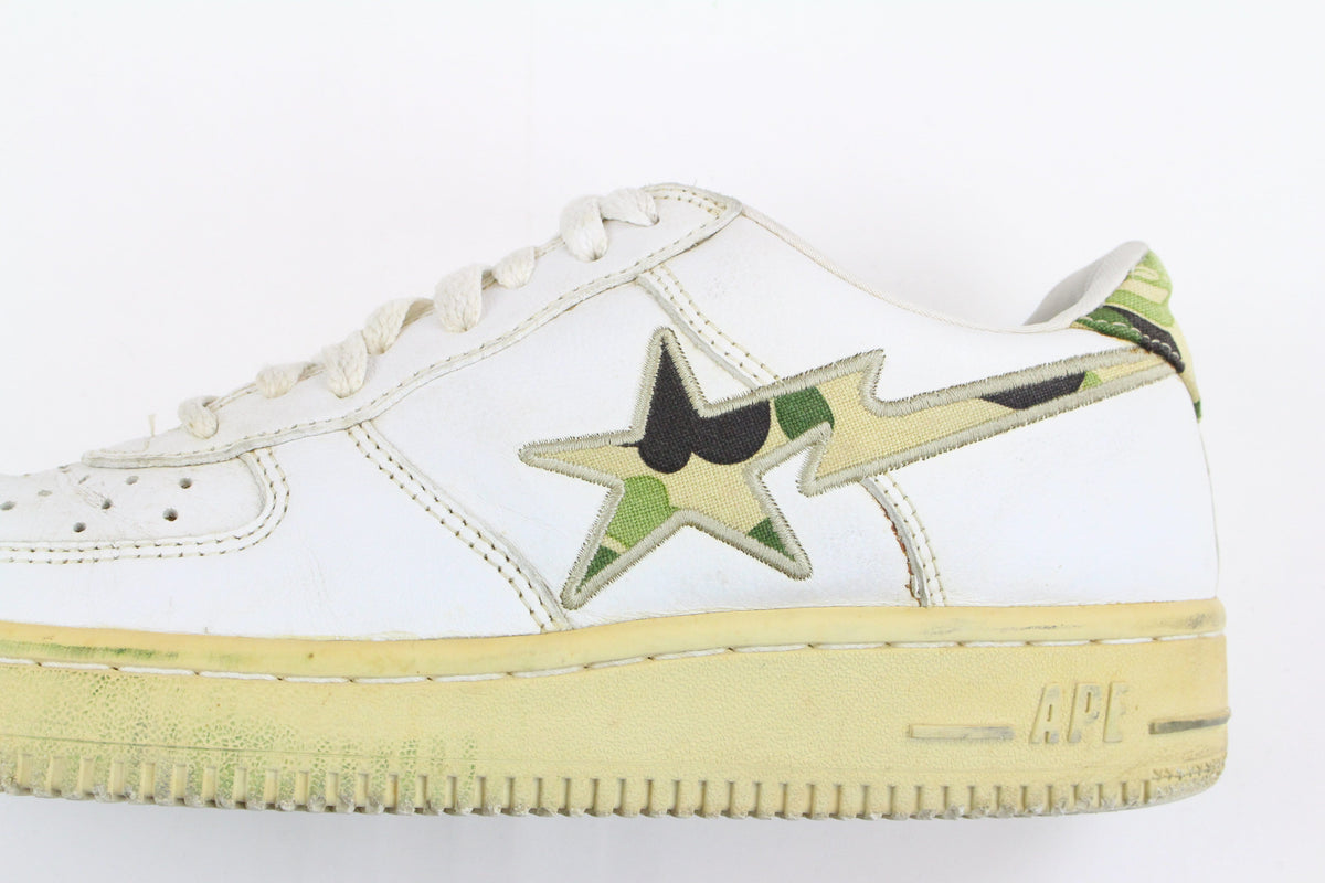 Bapesta White ABC Green Camo Star - SaruGeneral