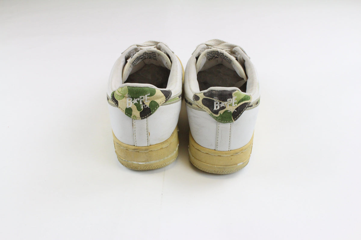 Bapesta White ABC Green Camo Star - SaruGeneral