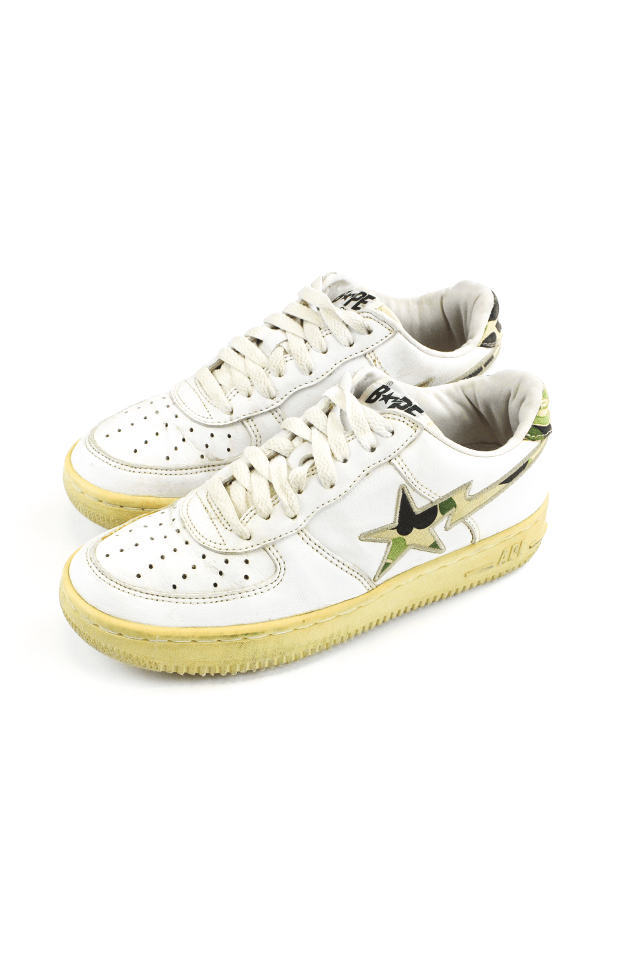 Bapesta White ABC Green Camo Star - SaruGeneral