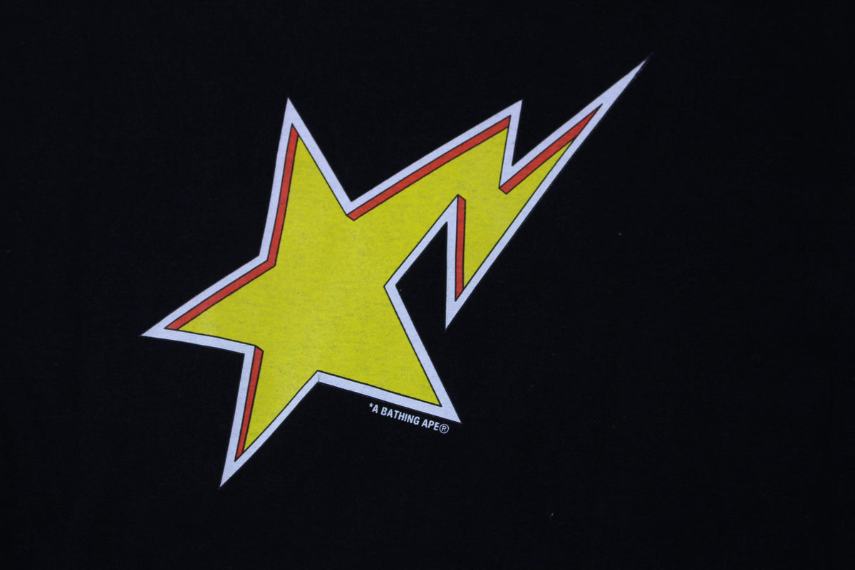 Bapesta Yellow Star Tee Black - SaruGeneral