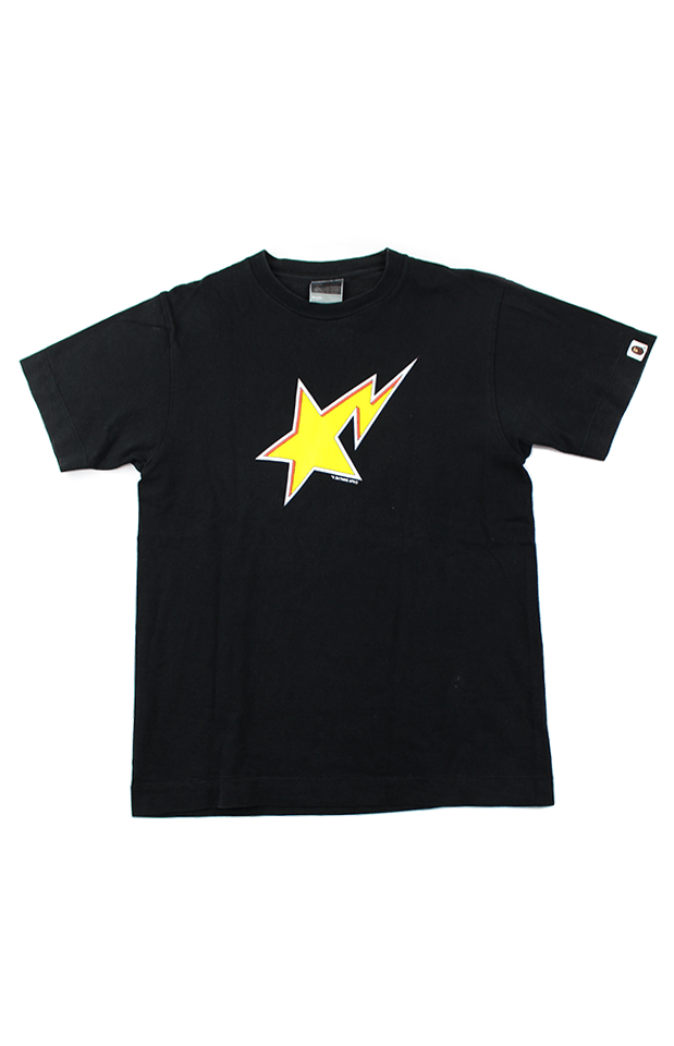 Bapesta Yellow Star Tee Black - SaruGeneral