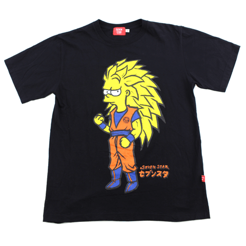 T-shirt Bart Simpson Goku Dragon Ball Z Noir
