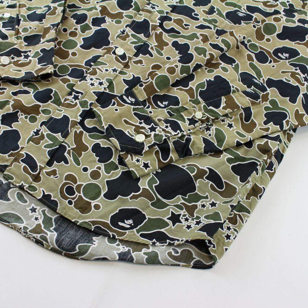 Bape Green Psyche Camo LS Shirt - SaruGeneral