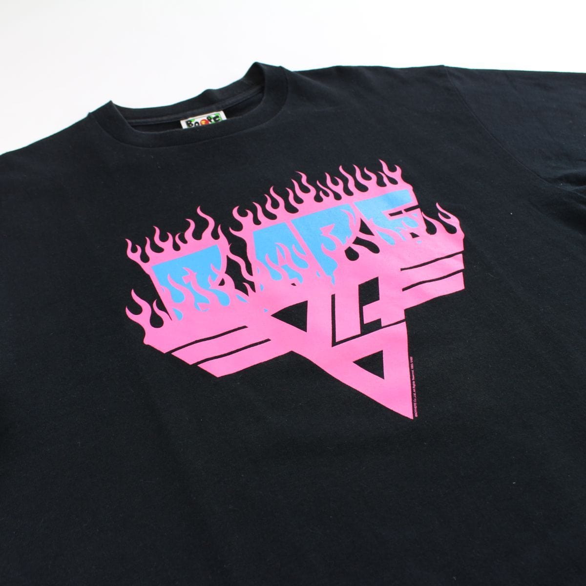 Bape Flame Kiss Logo Tee Black - SaruGeneral