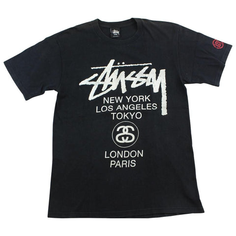 T-shirt original noir Stussy x Clot