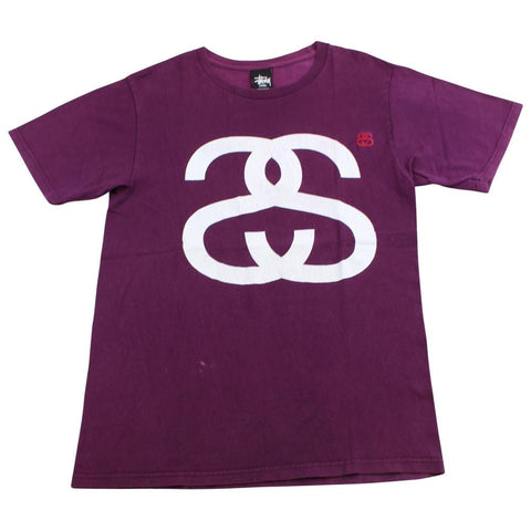 T-shirt Stussy Double S bordeaux
