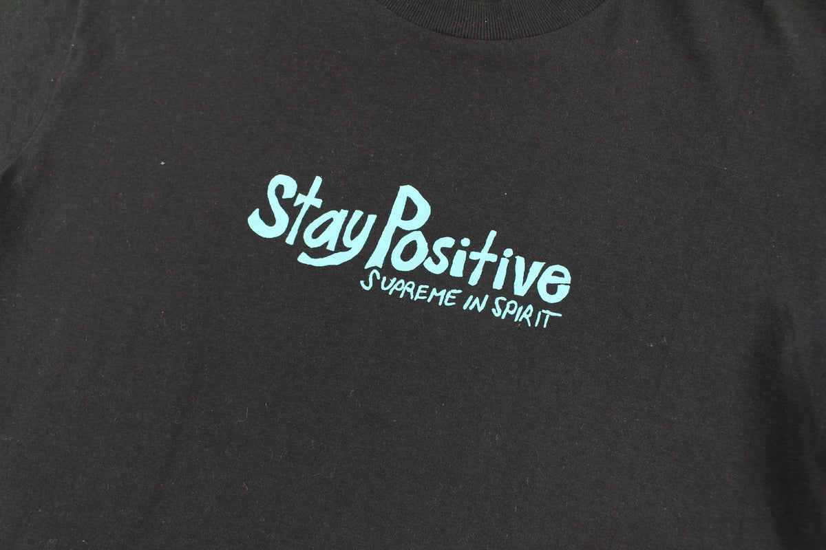 supreme stay positive tee navy - SaruGeneral