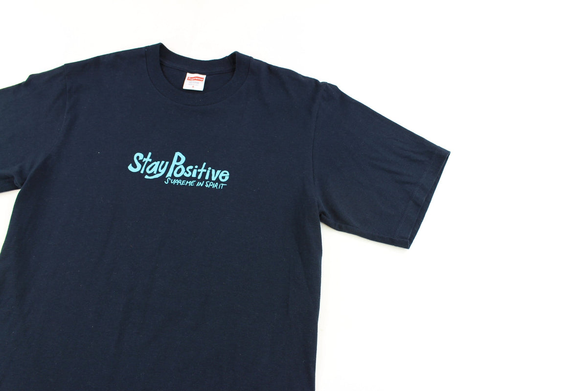 supreme stay positive tee navy - SaruGeneral