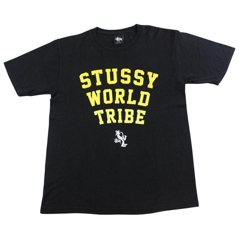 T-shirt noir avec logo jazz Stussy World Wide Tribe