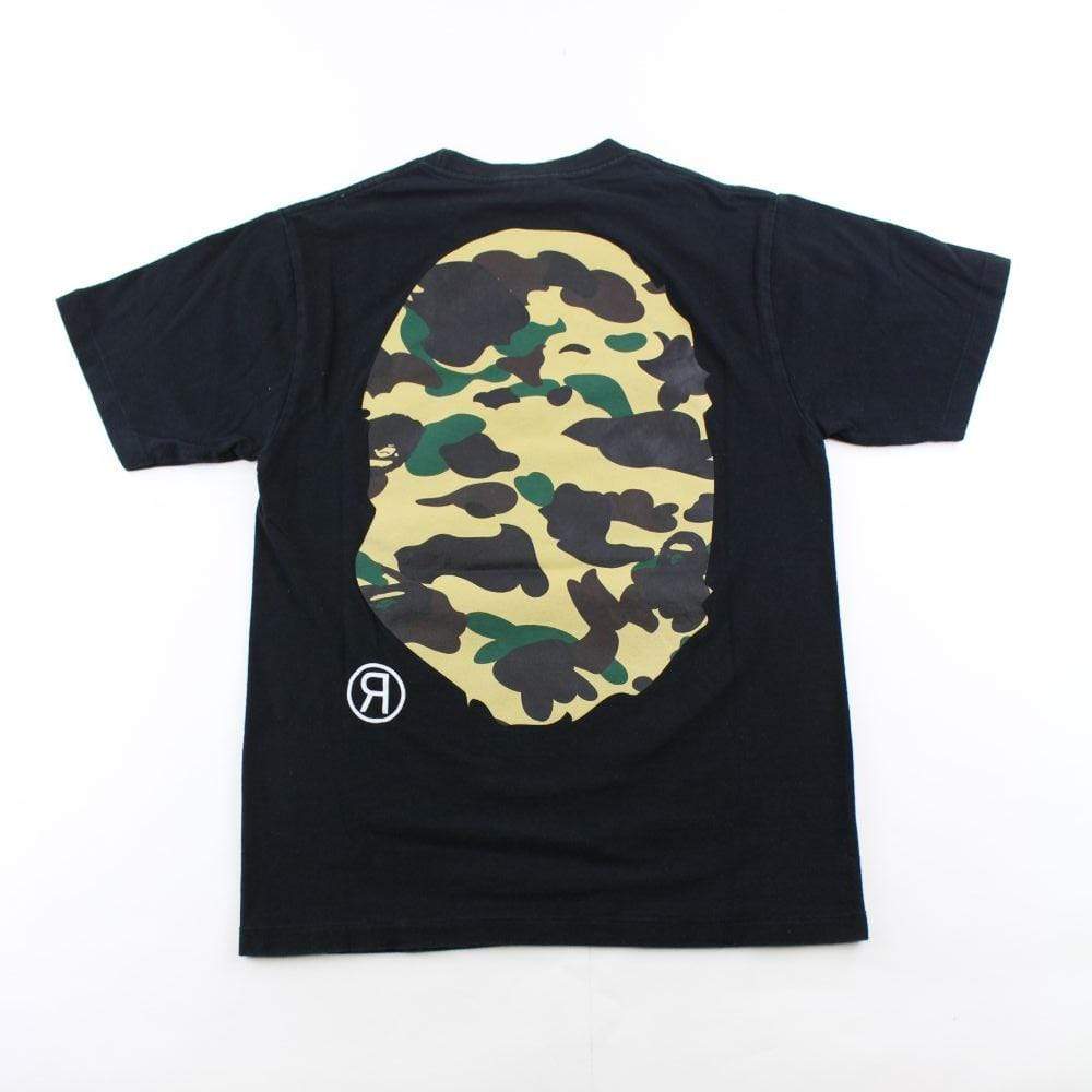 Bape 1st Yellow Big Ape Logo Tee Black - SaruGeneral