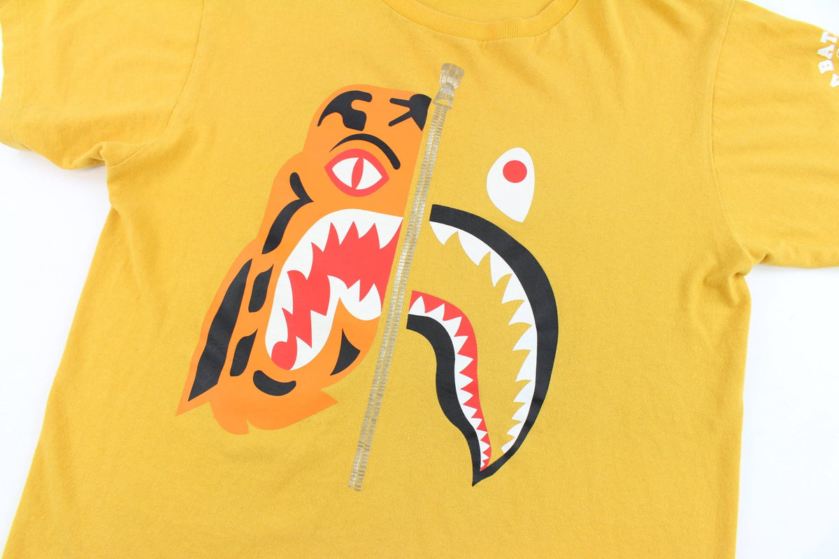bape tiger face shark tee orange - SaruGeneral