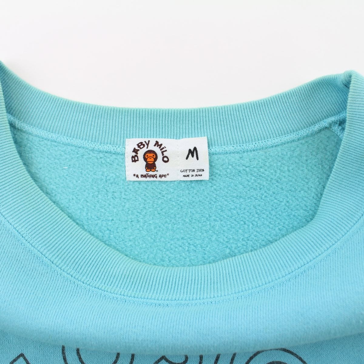 Bape baby Milo Generals Helmet Logo Crewneck Blue - SaruGeneral