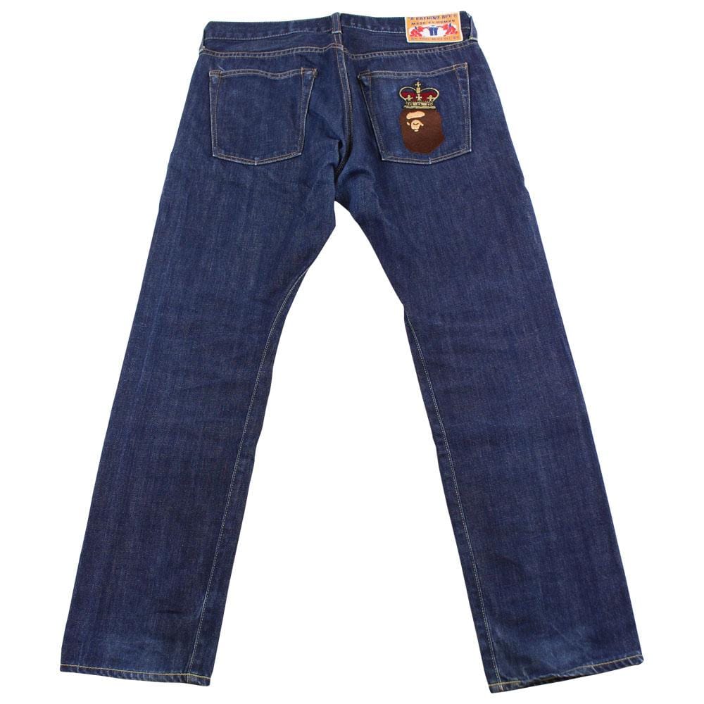 bape crown big ape logo denim jeans 1 - SaruGeneral