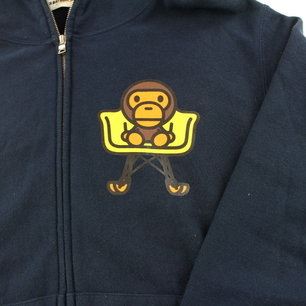Bape Baby Milo Chair Logo Full Zip Navy - SaruGeneral