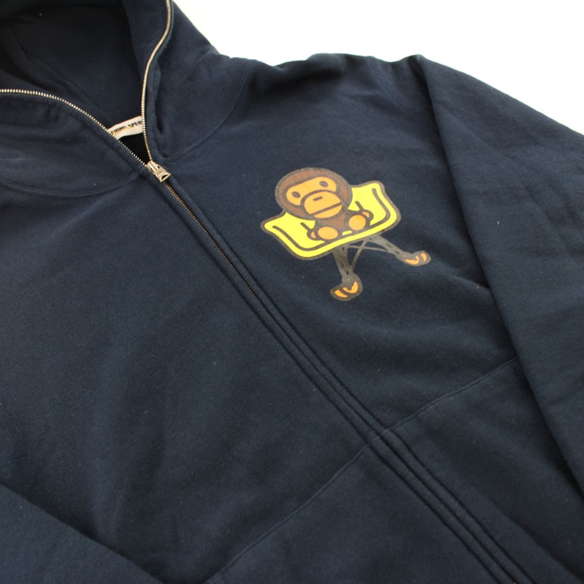 Bape Baby Milo Chair Logo Full Zip Navy - SaruGeneral