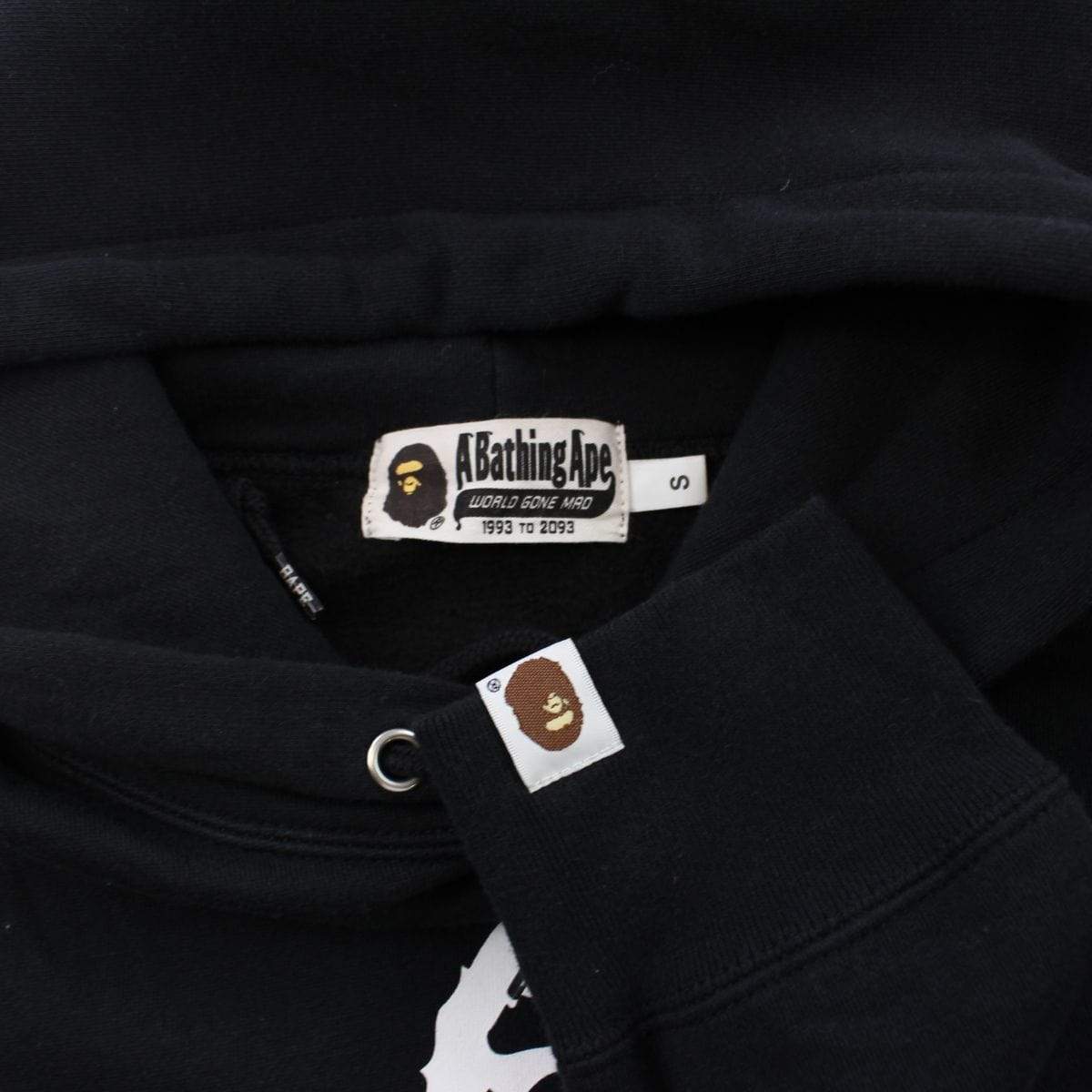 Bape A.S.N.K.A Big Ape Logo Hoodie Black - SaruGeneral