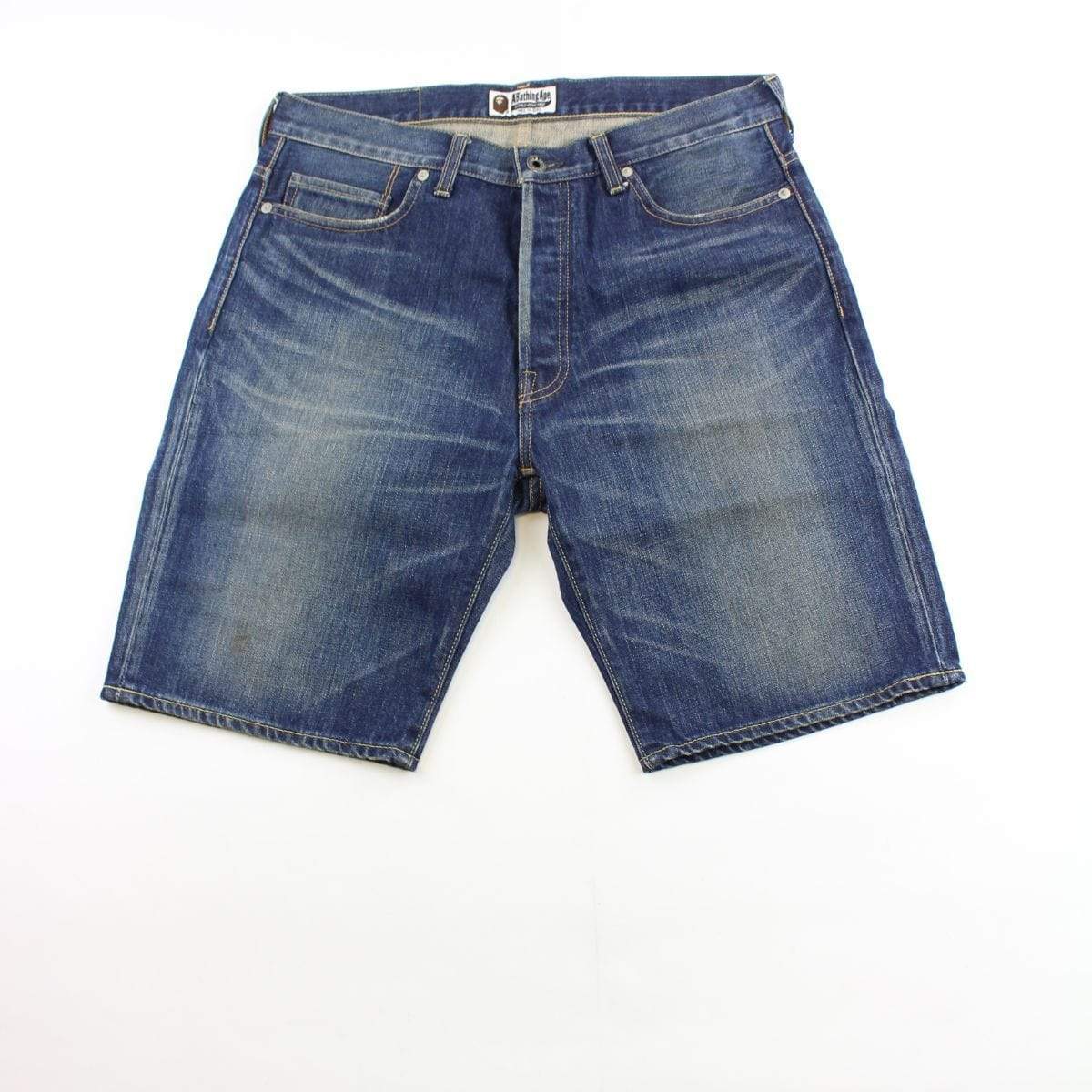 Bape Blue Bapesta denim Shorts - SaruGeneral