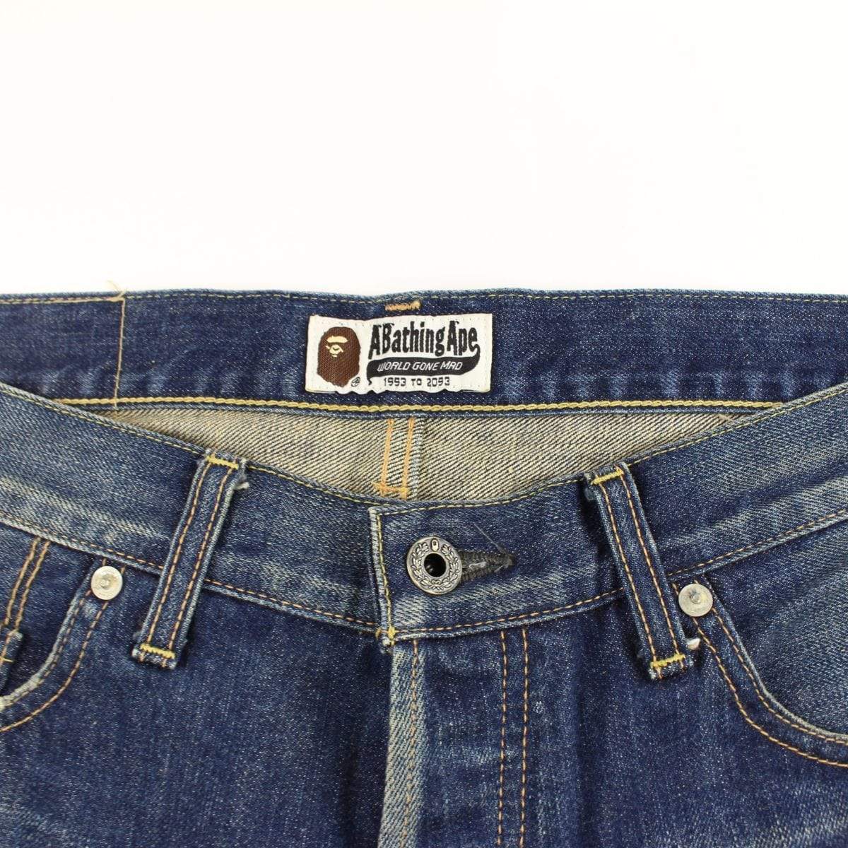 Bape Blue Bapesta denim Shorts - SaruGeneral