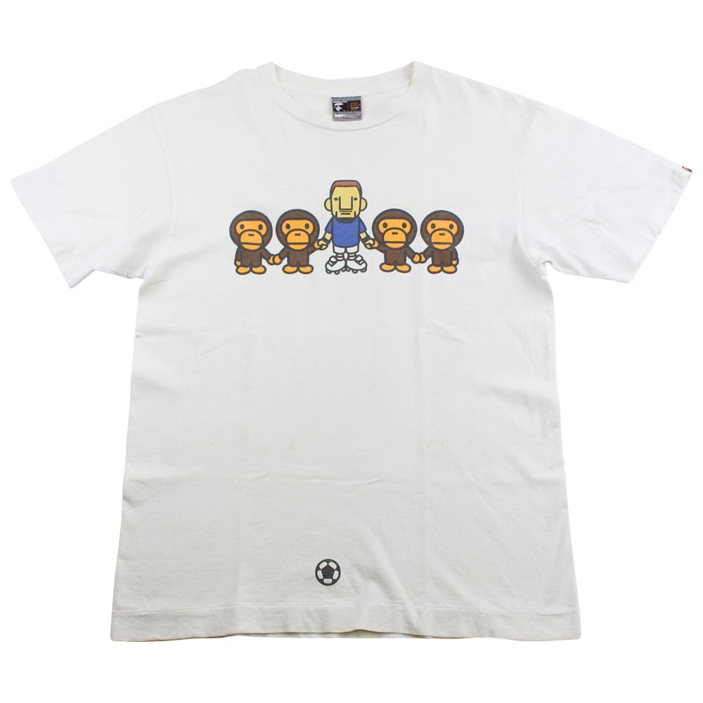 Bape Football Baby Milo Tee White - SaruGeneral