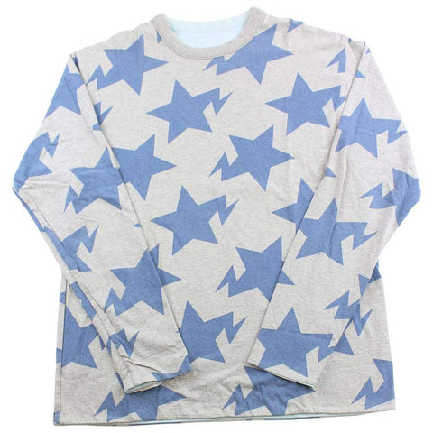 Bape Blue Bapesta Allover Print Réversible ls