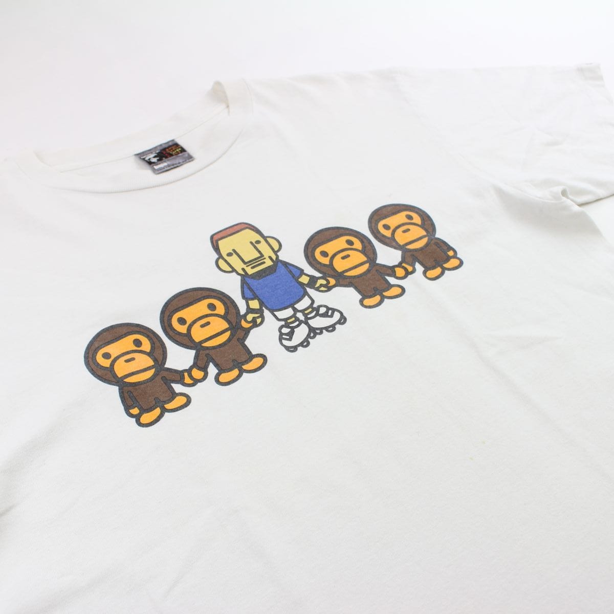 Bape Football Baby Milo Tee White - SaruGeneral