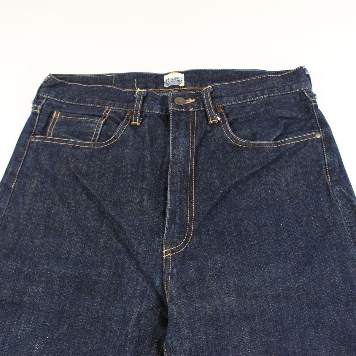 Bape yellow rope asnka text denim jeans - SaruGeneral