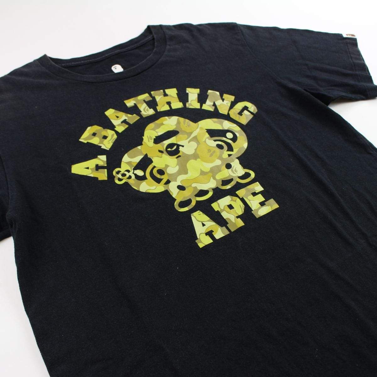 Bape Baby Milo ExClass College Logo Tee Black - SaruGeneral
