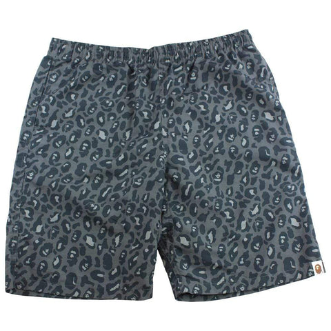 short léopard camouflage noir Bape