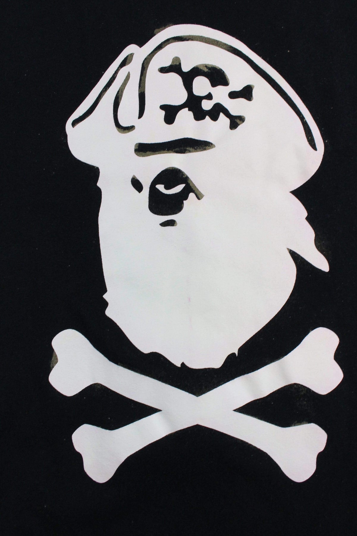 Bape Pirate Store Crossbones Ape Logo Tee Black - SaruGeneral