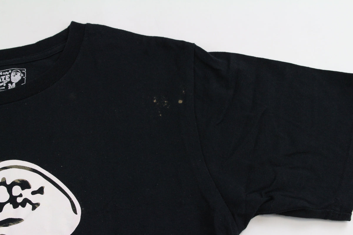 Bape Pirate Store Crossbones Ape Logo Tee Black - SaruGeneral