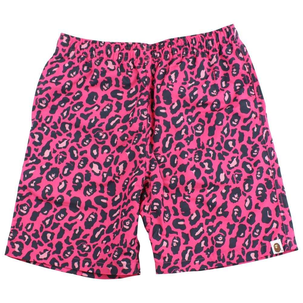 bape pink leopard camo swim shorts - SaruGeneral