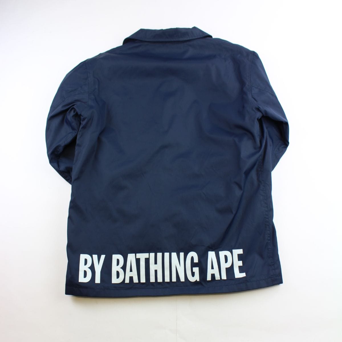 Bape Big Ape Logo Coach Jacket Navy - SaruGeneral